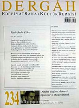 Dergah Edebiyat Sanat Kültür Dergisi Sayı:234 Ağustos 2009