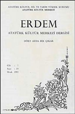 Erdem Dergisi Dört Aylık Cilt:7 Sayı:19  Ocak 1991