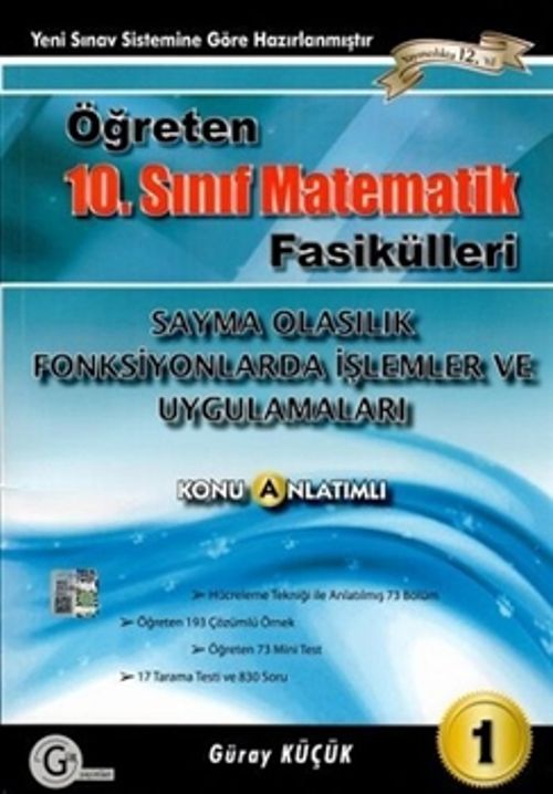Öğreten 10. Sınıf Matematik Fasikülleri 1 / Sayma Olasılık Fonksiyonlarda İşlemler ve Uygulamaları Konu Anlatımlı