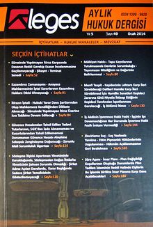 Leges Aylık Hukuk Dergisi Sayı:49 Ocak 2014