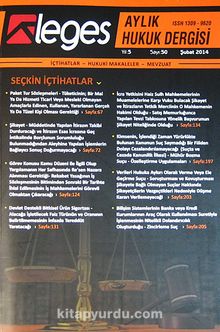 Leges Aylık Hukuk Dergisi Sayı:50 Şubat 2014 - Bilinmeyen Yazar