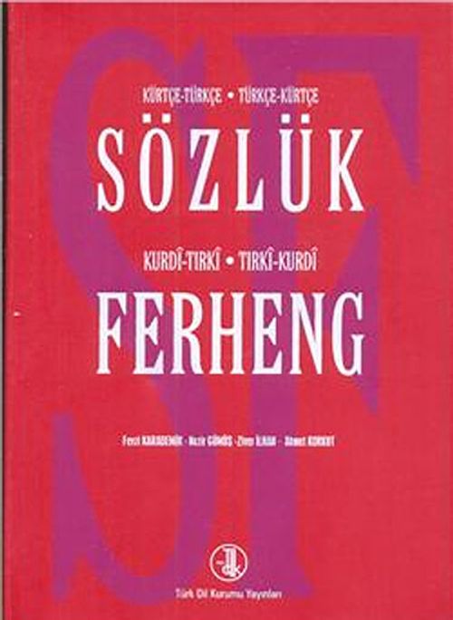 Kürtçe-Türkçe / Türkçe-Kürtçe Sözlük ferheng (kırmızı kapak) / 14-A-38