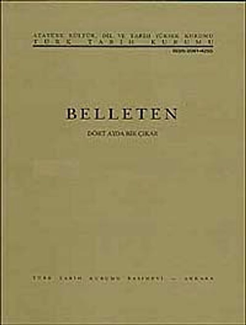 Belleten Cilt:9-Sayı:34 Nisan 1945