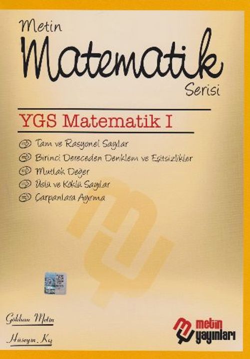 Metin Matematik Serisi - YGS Matematik I
