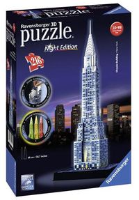 3D Puz Chrysler Binası-Night 216 Parça (RPB125951)