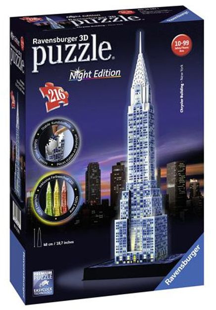 3D Puz Chrysler Binası-Night 216 Parça (RPB125951)