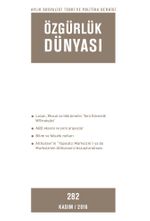 Özgürlük Dünyası / Aylık Sosyalist Teori ve Politika Dergisi / Kasım 2016 Sayı:282