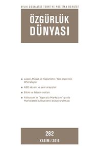 Özgürlük Dünyası / Aylık Sosyalist Teori ve Politika Dergisi / Kasım 2016 Sayı:282