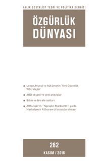 Özgürlük Dünyası / Aylık Sosyalist Teori ve Politika Dergisi / Kasım 2016 Sayı:282