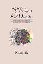 Felsefi Düşün Akademik Felsefe Dergisi Sayı:7 Mantık