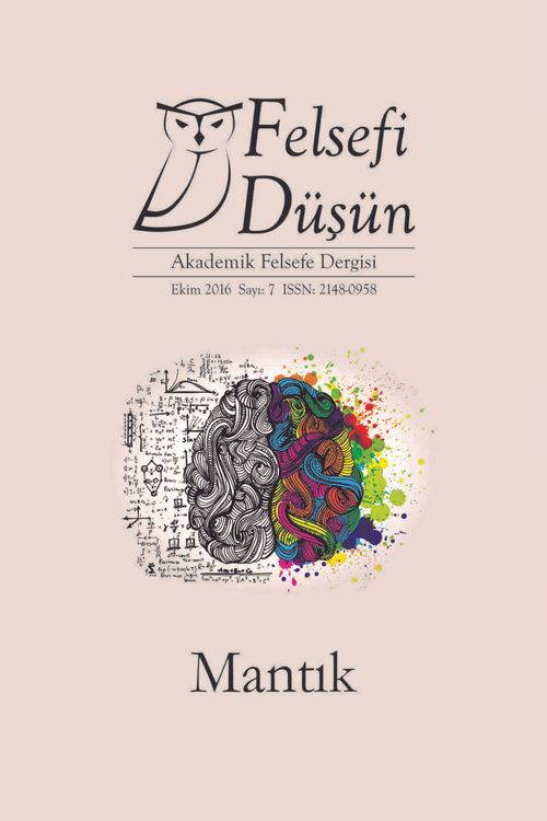 Felsefi Düşün Akademik Felsefe Dergisi Sayı:7 Mantık