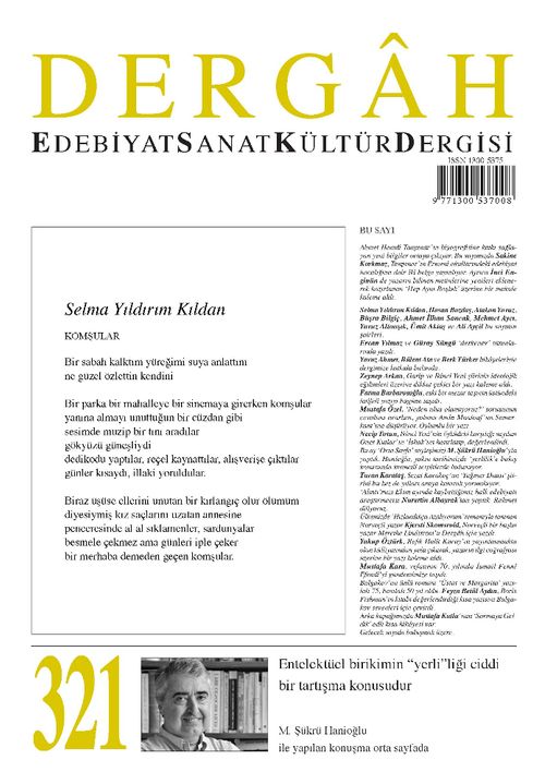 Dergah Edebiyat Sanat Kültür Dergisi Sayı 321 Kasım 2016