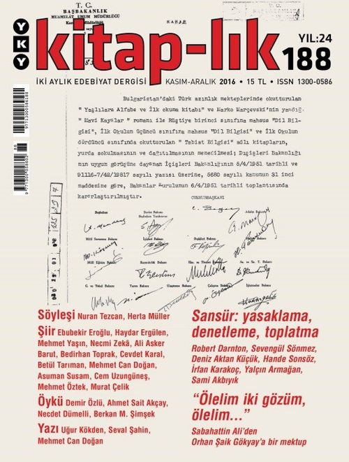 Kitap-lık Sayı:188 Kasım-Aralık 2016