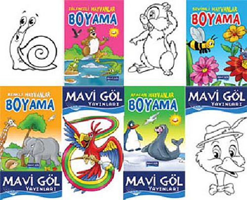 Hayvanlar Boyama (4 Kitap)