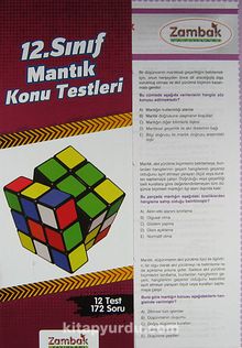 12. Sınıf Mantık Konu Testleri (12 Test)