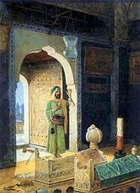 Şehzade Türbesinde / Osman Hamdi Bey (OHB 003-50x65) (Çerçevesiz)