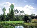 Rouelles'ten Görünüm / Claude Monet (MCL 011-30x40) (Çerçevesiz)