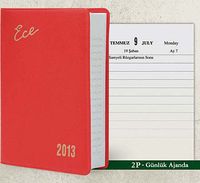 2013 Ece Ajanda - Muhtıra Serisi 2P Cep (Ürün Kod:2) Kırmızı