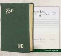 2013 Ece Ajanda - Muhtıra Serisi 2D Cep (Ürün Kod:2) Yeşil