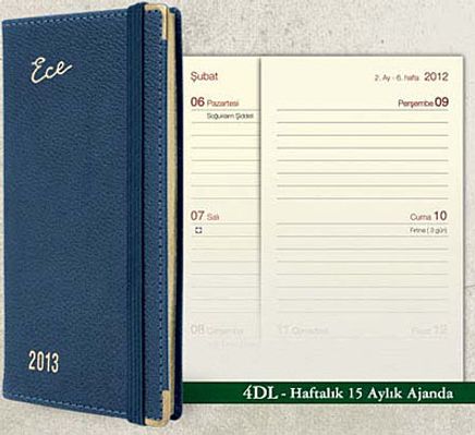 2013 Ece Ajanda - Muhtıra Serisi 4DL Cep (Ürün Kod:4) Lacivert