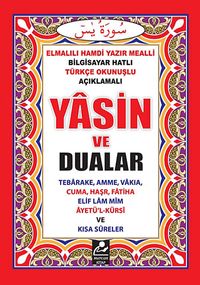 Yasin ve Dualar & Bilgisayar Hatlı Türkçe Okunuşlu Açıklamalı (Cep Boy-MKO1)
