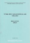 Türk Dili Araştırmaları Yıllığı Belleten 2002 / 1