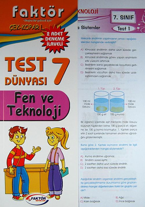 7.Sınıf Fen ve Teknoloji Test Dünyası & Çek-Kopar / 2 Adet Deneme İlaveli