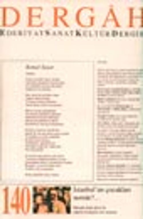 Dergah Edebiyat Sanat Kültür Dergisi / Ekim 2001 - Sayı 140
