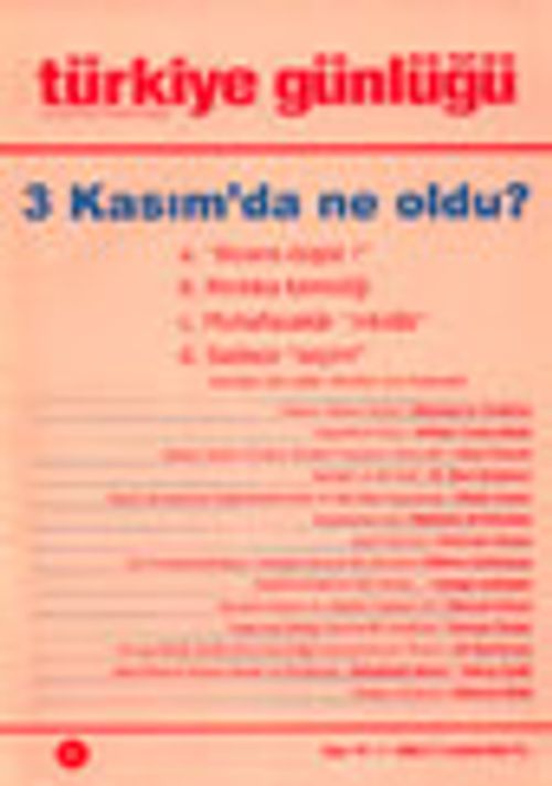 Türkiye Günlüğü / İki Aylık Fikir ve Kültür Dergisi / 2002 Sayı:70