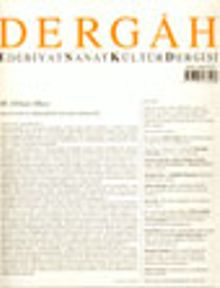 Dergah Edebiyat Sanat Kültür Dergisi / Mayıs 2003 - Sayı 159