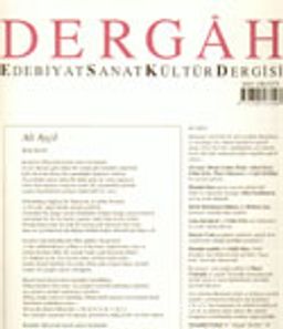 Dergah Edebiyat Sanat Kültür Dergisi / Kasım 2003 - Sayı 165