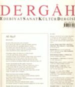 Dergah Edebiyat Sanat Kültür Dergisi / Kasım 2003 - Sayı 165