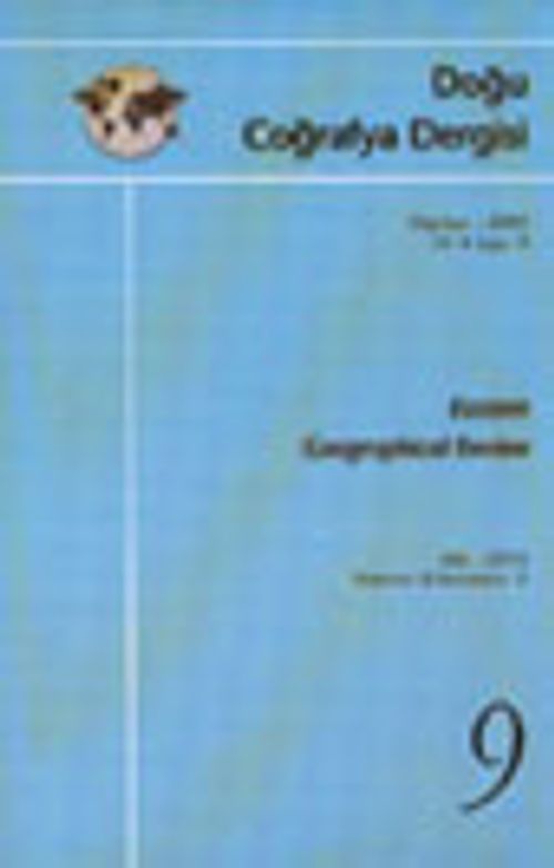 Doğu Coğrafya Dergisi Haziran 2003 Yıl: 8 Sayı: 9
