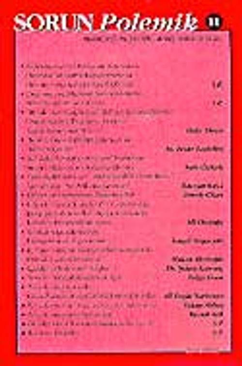 Sorun Polemik 11 / Yaz 2004, Sayı:11