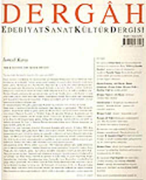 Dergah Edebiyat Sanat Kültür Dergisi / Temmuz 2004 Sayı:173 Cilt: XV