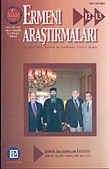 Sayı:12-13-Ermeni Araştırmaları Kış 2003-İlkbahar 2004