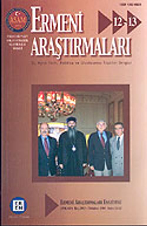 Sayı:12-13-Ermeni Araştırmaları Kış 2003-İlkbahar 2004