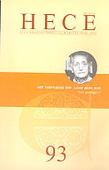 Sayı:93 Eylül 2004-Hece Aylık Edebiyat Dergisi
