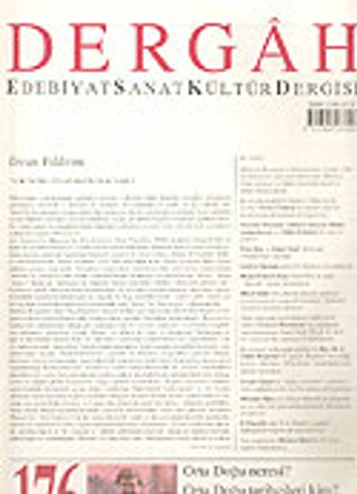 Dergah Edebiyat Sanat Kültür Dergisi / Ekim, Sayı 176, Cilt XV