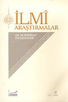 Güz-2004 Sayı 17 / İlmi Araştırmalar Dil ve Edebiyat İncelemeleri Dergisi
