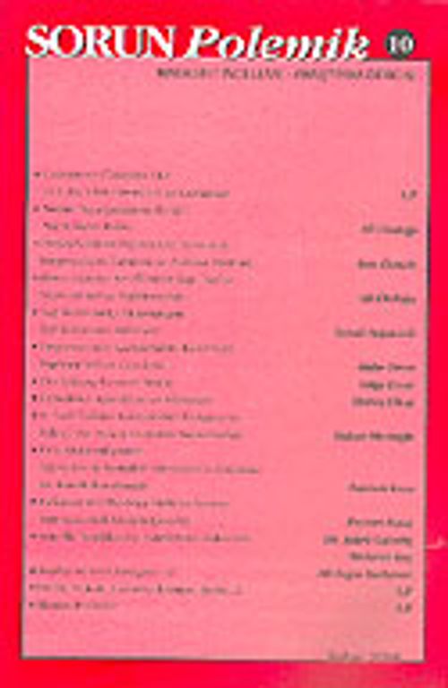 Sorun Polemik 10 / Bahar 2004, Sayı:10