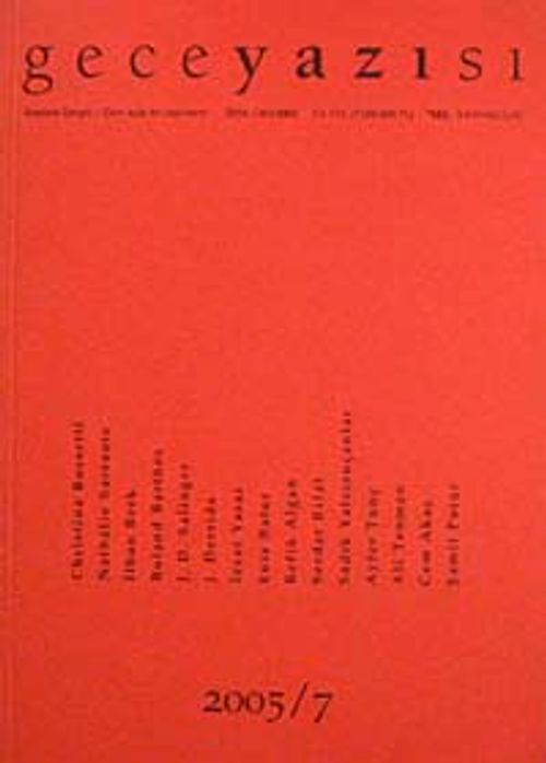 Gece Yazısı Edebiyat Dergisi 2005 / 7