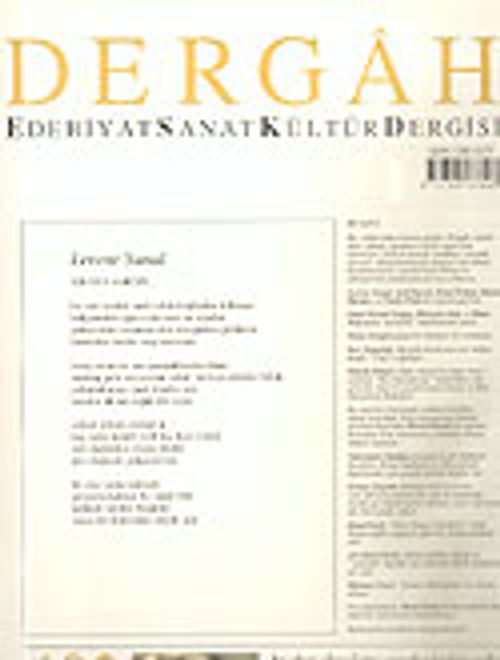 Dergah Edebiyat Sanat Kültür Dergisi / Şubat, Sayı 192, Cilt XVI