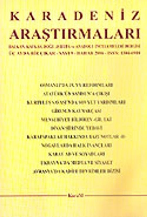 Karadeniz Araştırmaları Sayı: 9 Bahar 2006
