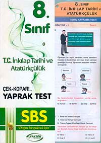 8. Sınıf T.C. İnkılap Tarihi ve Atatürkçülük Yaprak Test