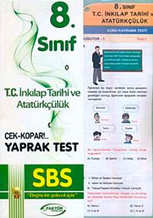 8. Sınıf T.C. İnkılap Tarihi ve Atatürkçülük Yaprak Test