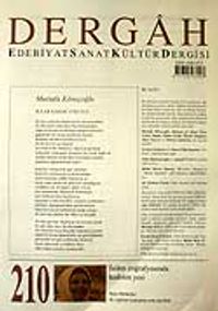 Ağustos 2007, Sayı 210, Cilt XVIII / Dergah Edebiyat Sanat Kültür Dergisi