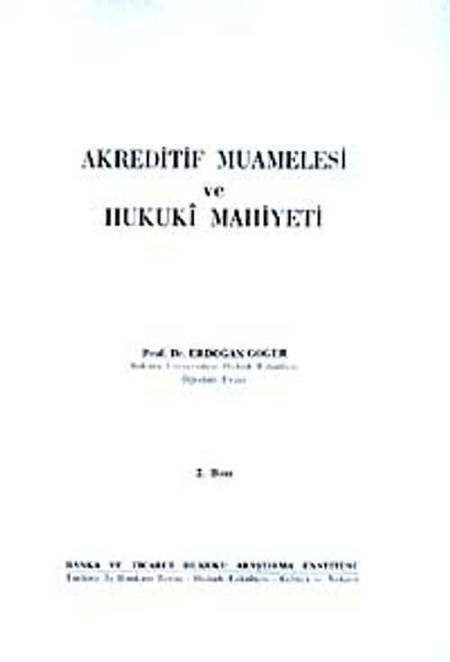 Akreditif Muamelesi ve Hukuki Mahiyeti