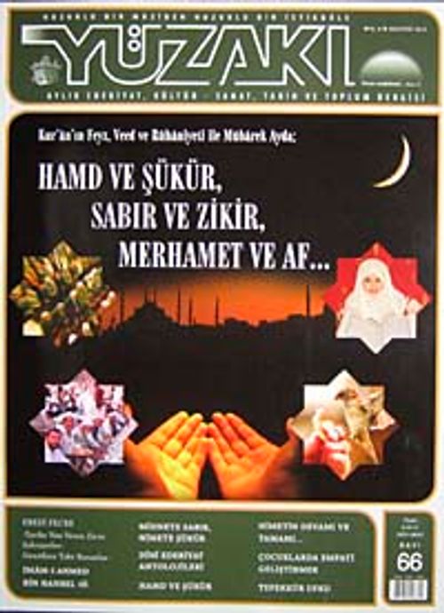 Yüzakı Aylık Edebiyat, Kültür, Sanat, Tarih ve Toplum Dergisi/Sayı:66 Ağustos 2010