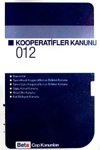 Kooperatifler Kanunu / Cep Kanunu 012